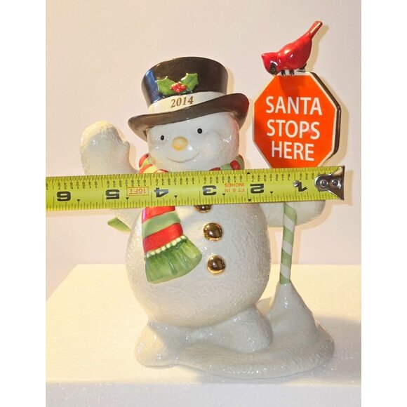 2014 Lenox Snowy Crossings Snowman Fine porcelain MIB - Picture 7 of 12
